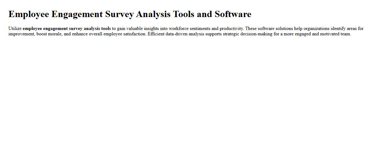 Employee engagement survey analysis tools and software image preview