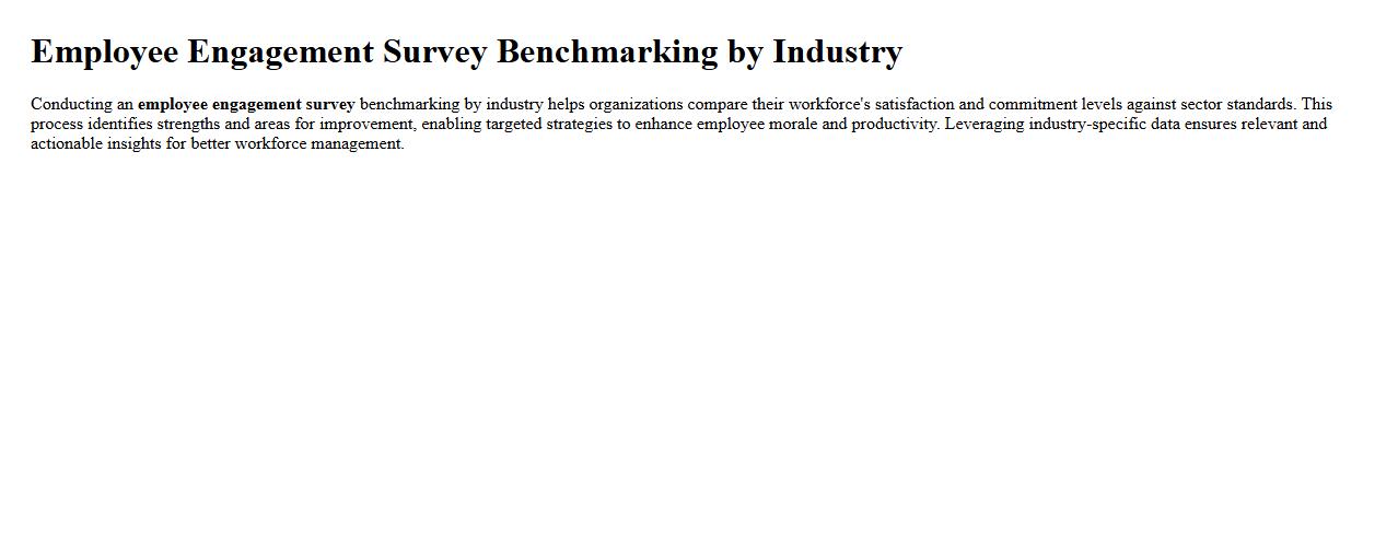 Employee engagement survey benchmarking by industry image preview