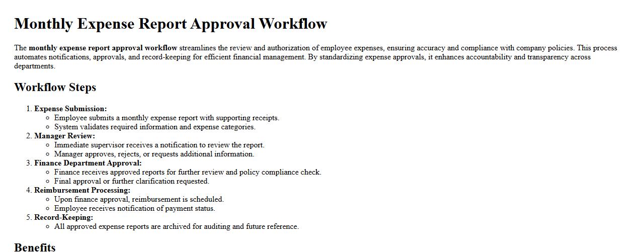 monthly expense report approval workflow image preview