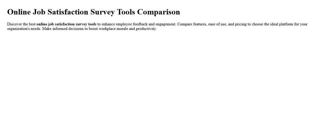 Online job satisfaction survey tools comparison image preview