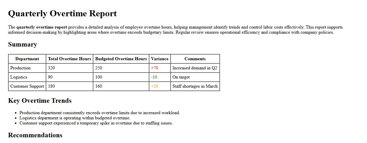 quarterly overtime report for management review image preview