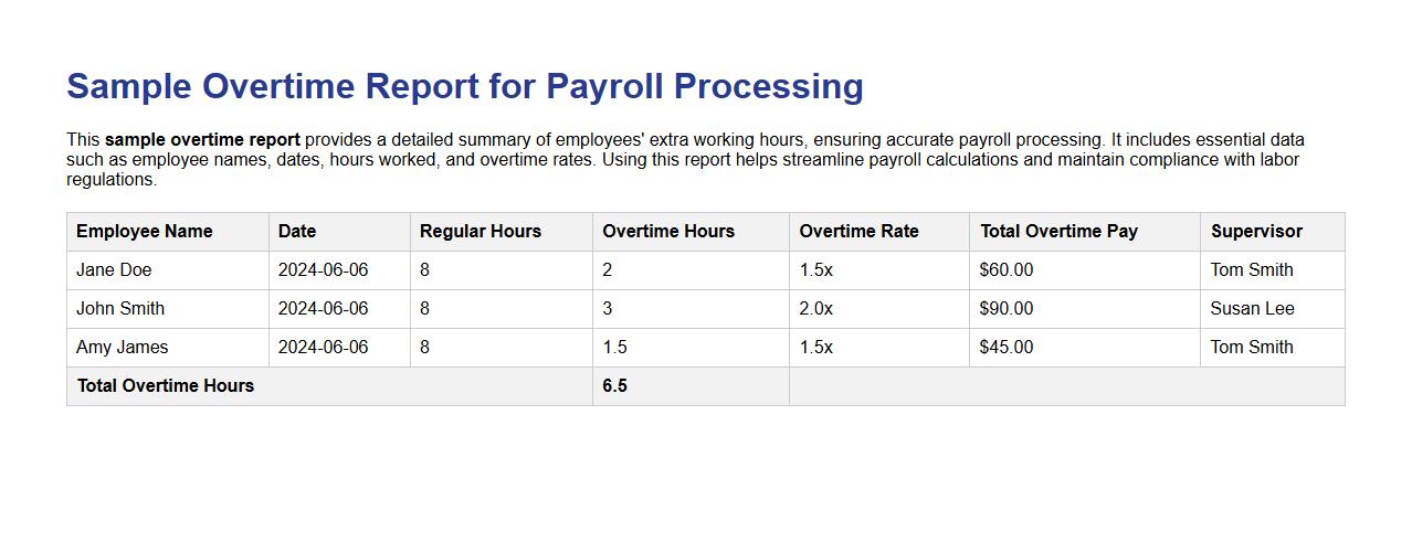 sample overtime report for payroll processing image preview