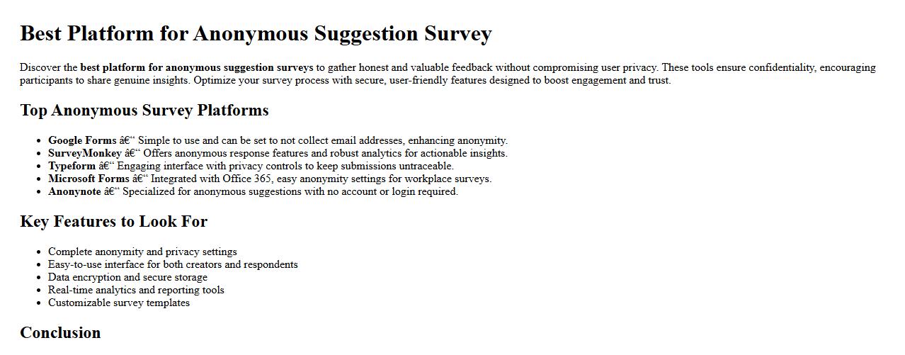 best platform for anonymous suggestion survey image preview
