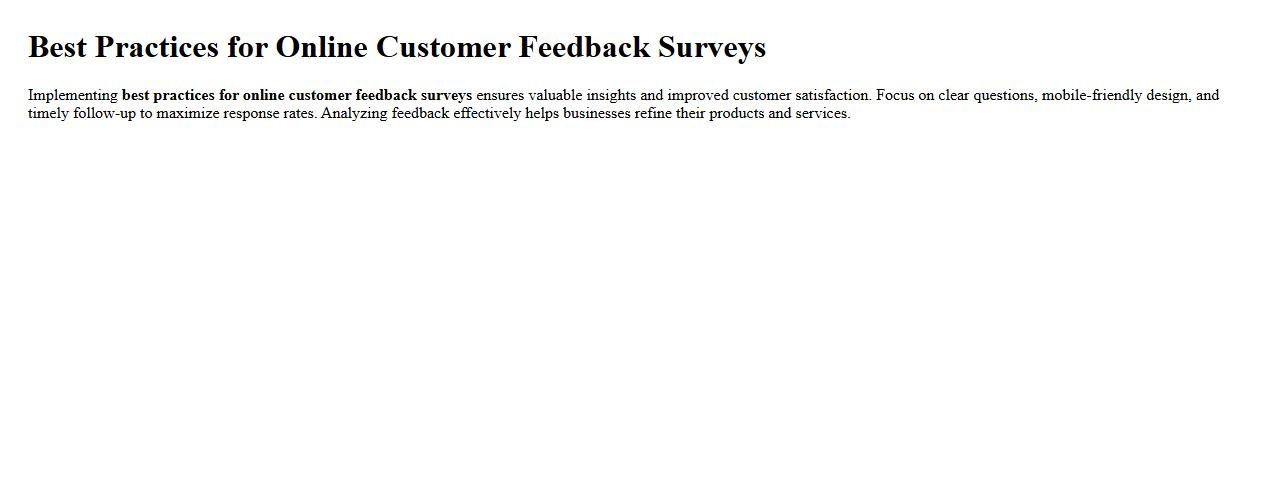 Best practices for online customer feedback surveys image preview
