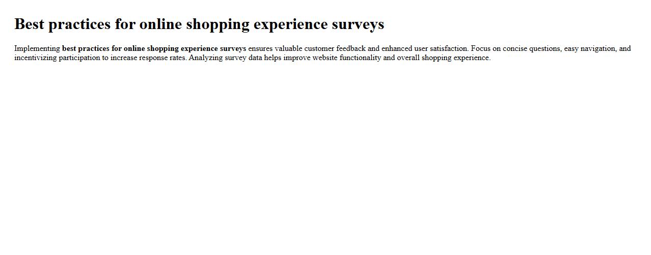 Best practices for online shopping experience surveys image preview