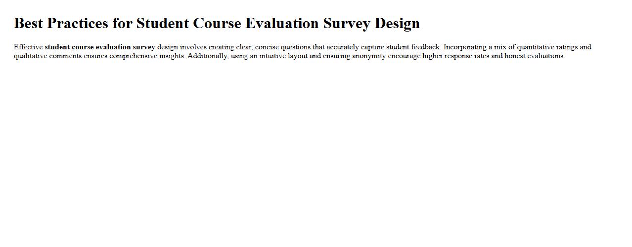 Best practices for student course evaluation survey design image preview