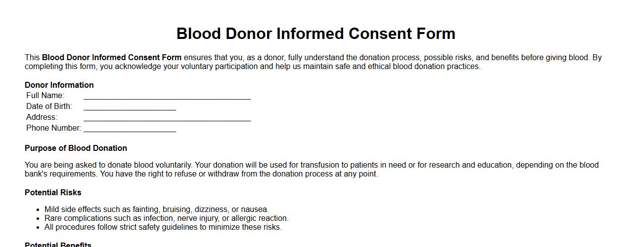 blood donor informed consent form sample image preview
