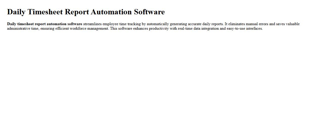 daily timesheet report automation software image preview