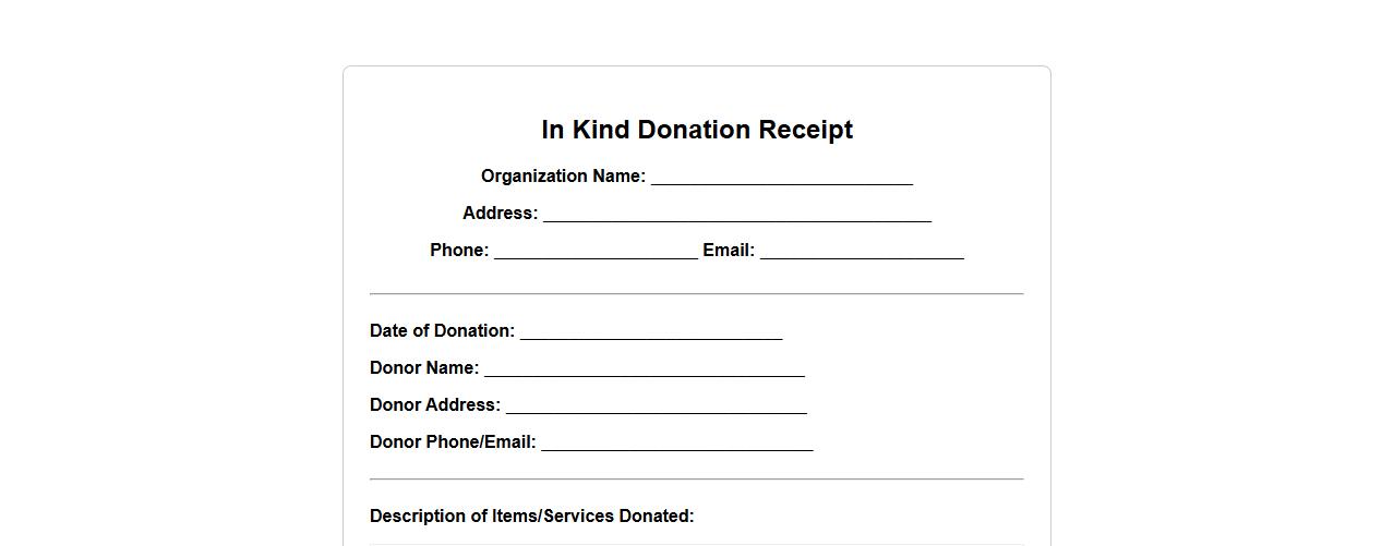 In kind donation receipt sample format image preview