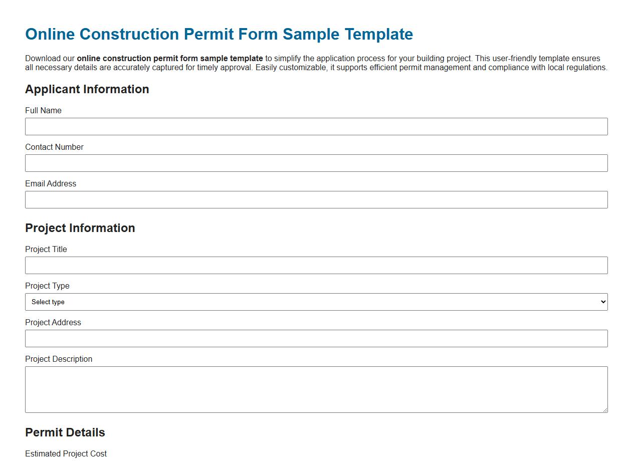 online construction permit form sample template image preview
