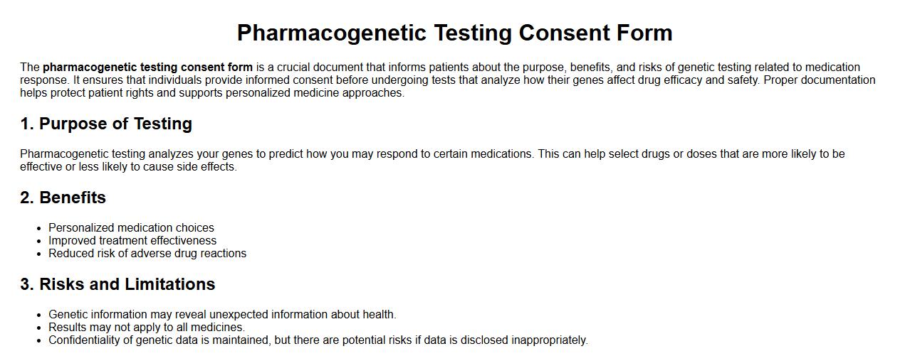 pharmacogenetic testing consent form example image preview