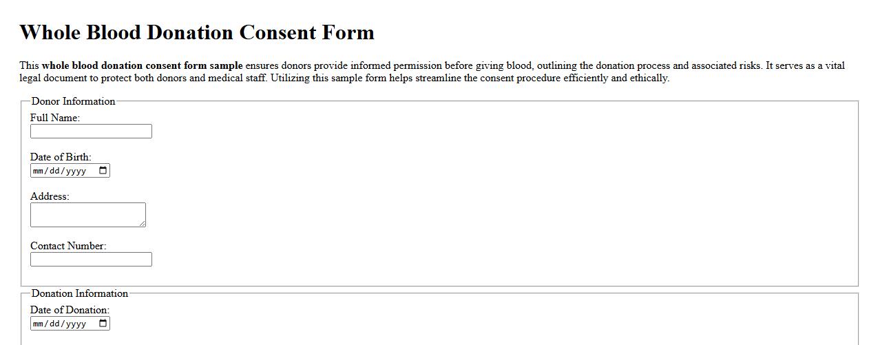 whole blood donation consent form sample image preview