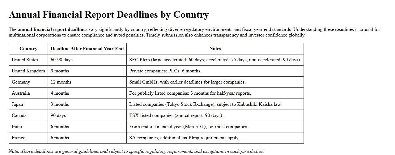 Annual financial report deadlines by country image preview