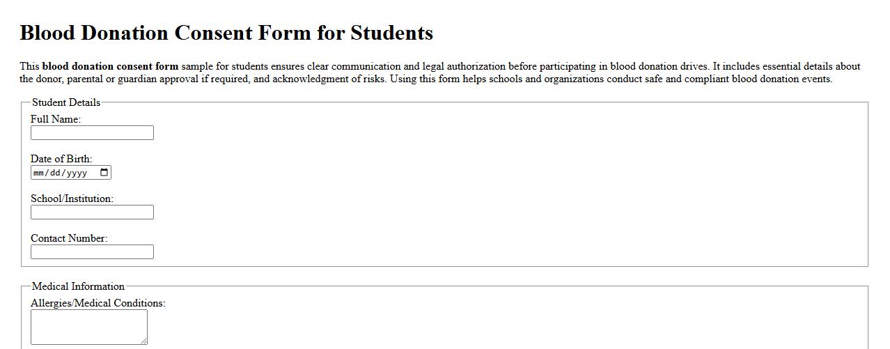 blood donation consent form sample for students image preview