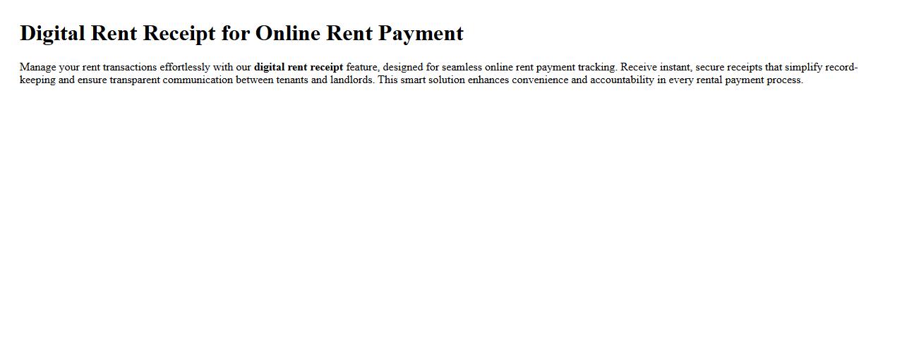 Digital rent receipt for online rent payment image preview