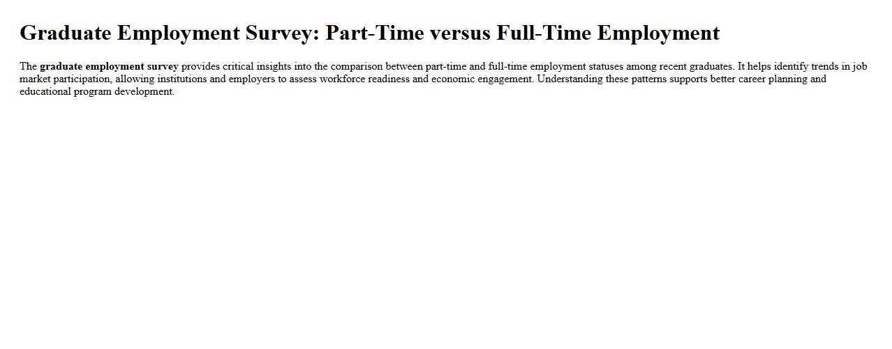 graduate employment survey part-time versus full-time employment image preview