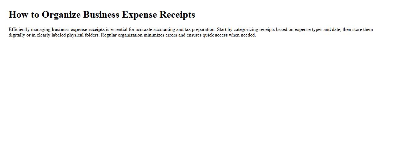 How to organize business expense receipts image preview