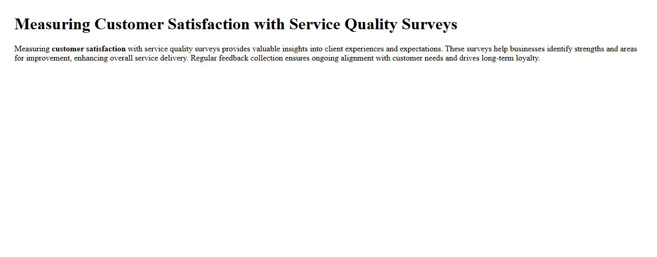 Measuring customer satisfaction with service quality surveys image preview