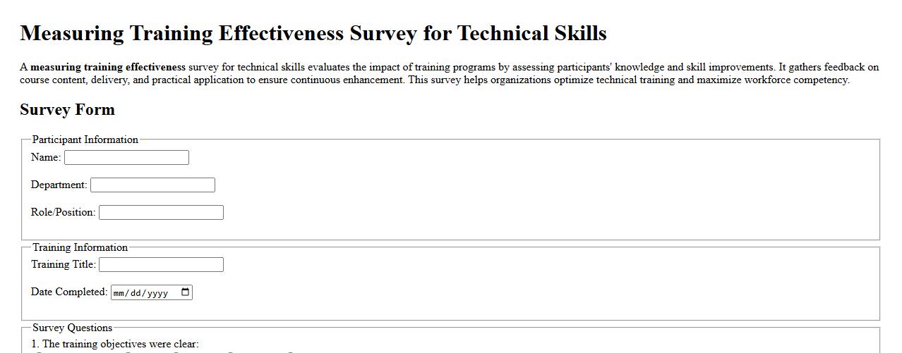 measuring training effectiveness survey for technical skills image preview
