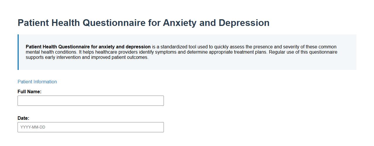 patient health questionnaire for anxiety and depression image preview