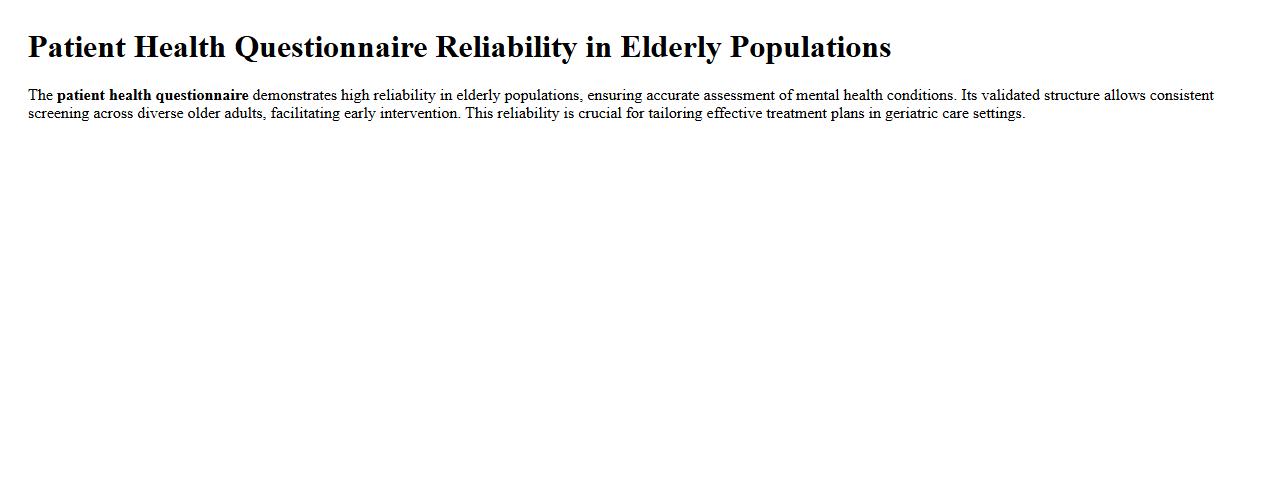 patient health questionnaire reliability in elderly populations image preview
