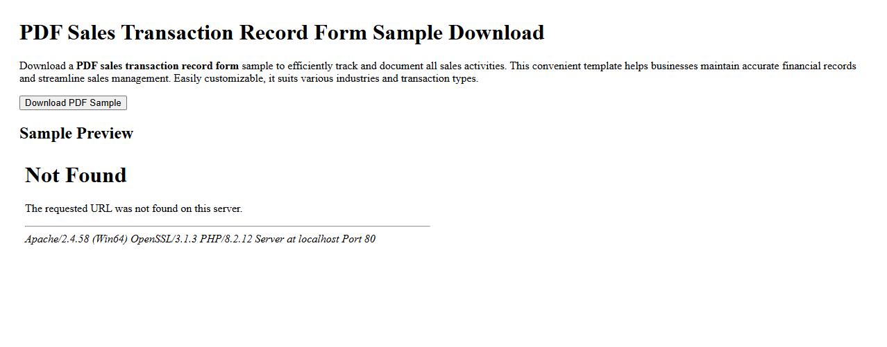 pdf sales transaction record form sample download image preview