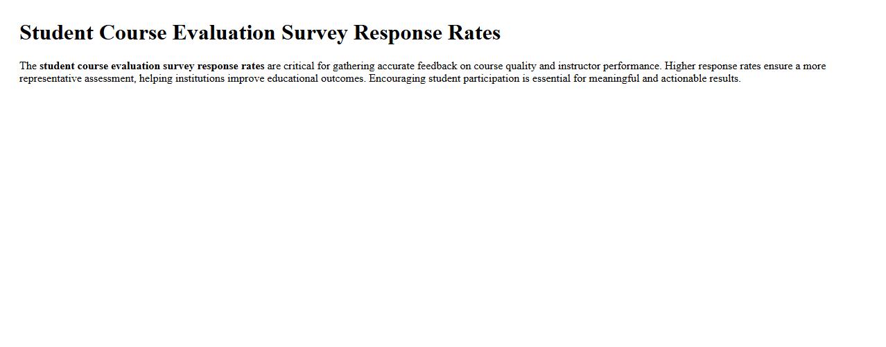 Student course evaluation survey response rates image preview