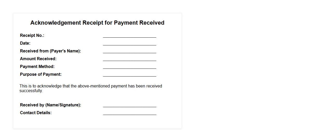 Acknowledgement receipt format for payment received image preview