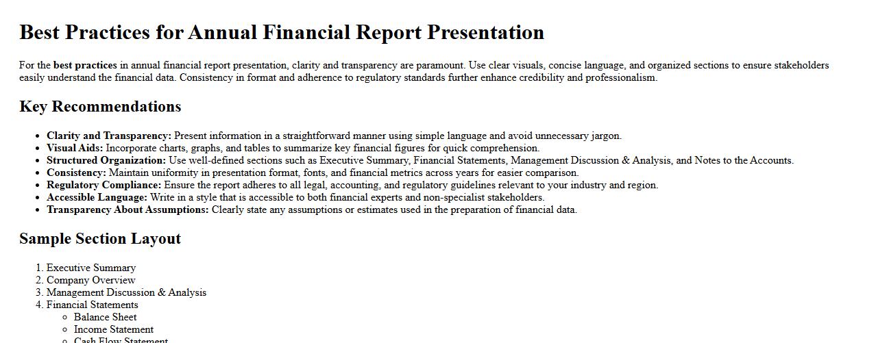 Best practices for annual financial report presentation image preview