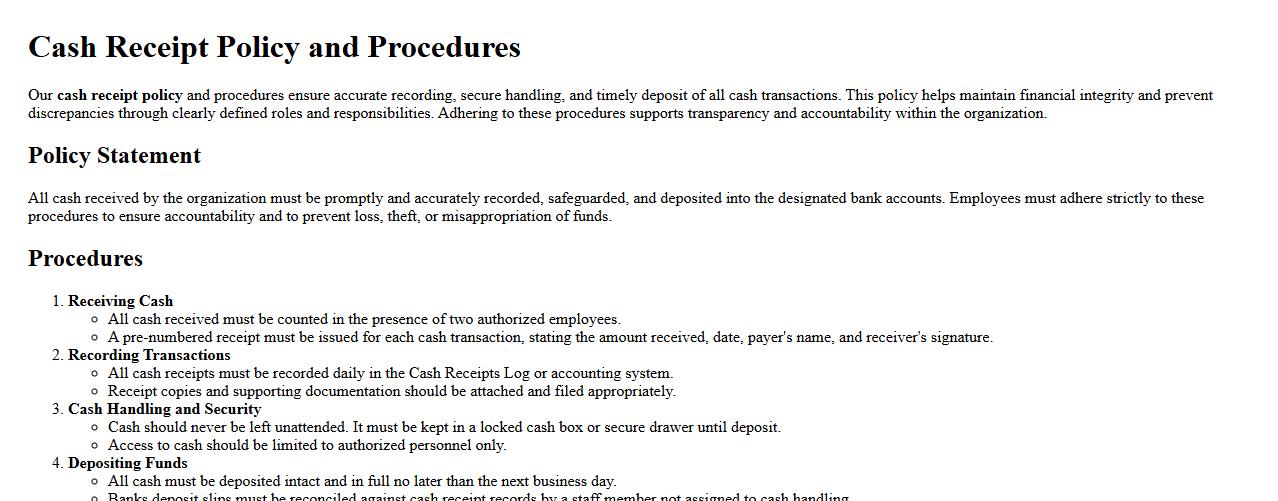 cash receipt policy and procedures image preview