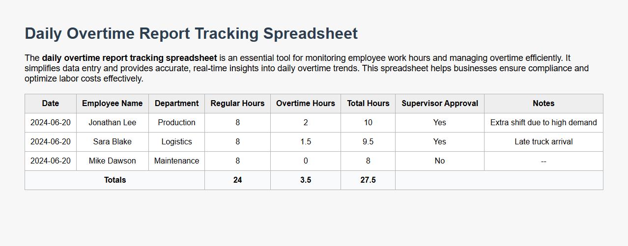 daily overtime report tracking spreadsheet image preview