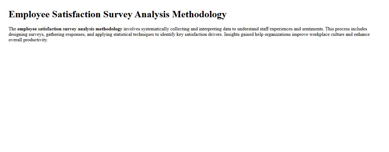 Employee satisfaction survey analysis methodology image preview