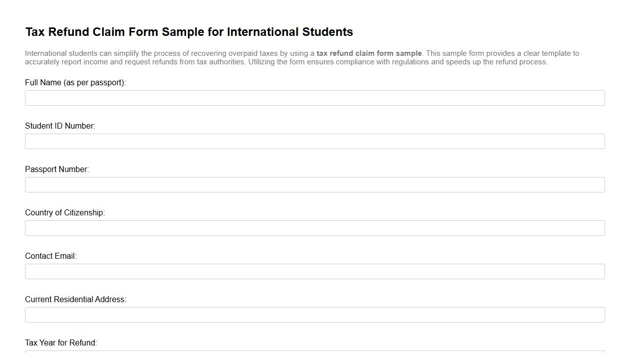 tax refund claim form sample for international students image preview