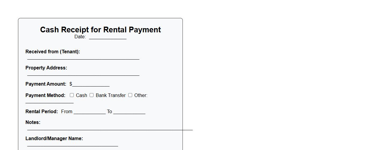 cash receipt for rental payment record image preview