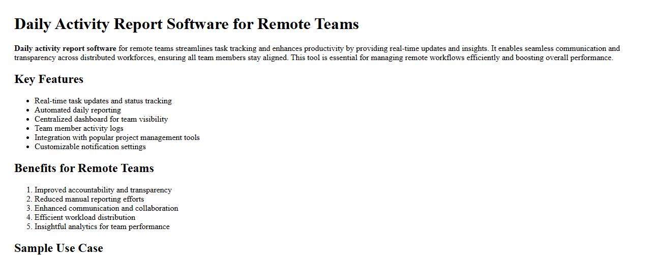 daily activity report software for remote teams image preview