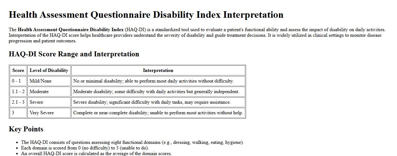 health assessment questionnaire disability index interpretation image preview