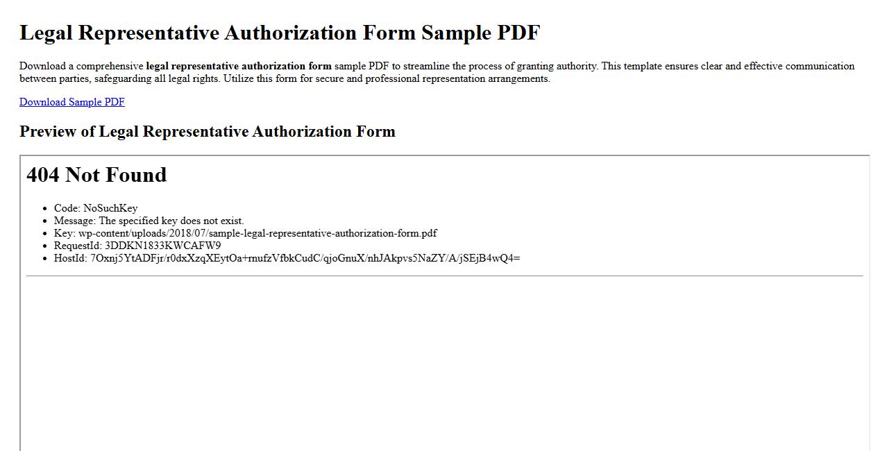 legal representative authorization form sample pdf image preview
