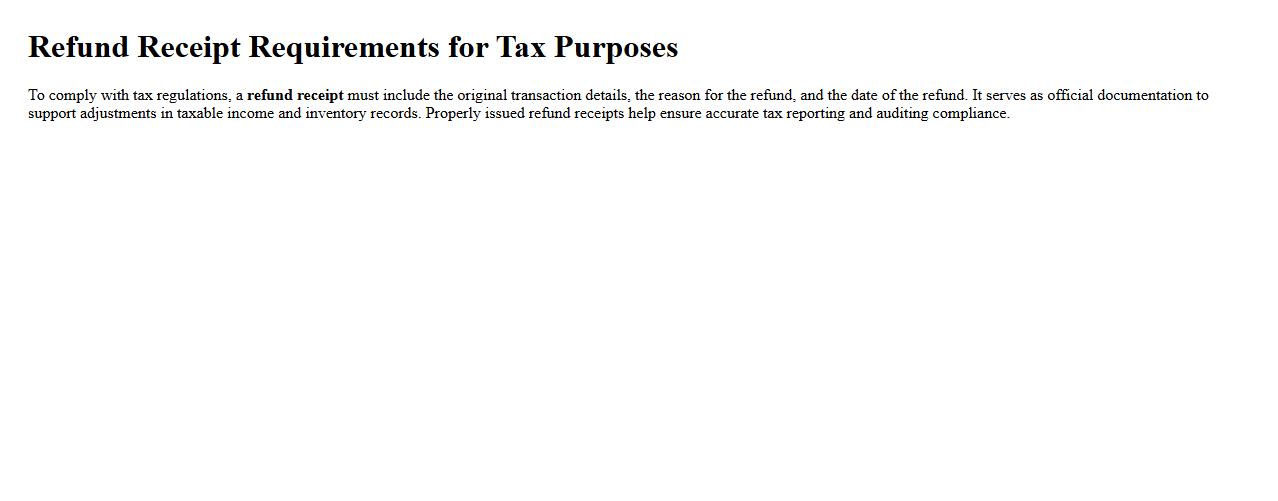 Refund receipt requirements for tax purposes image preview