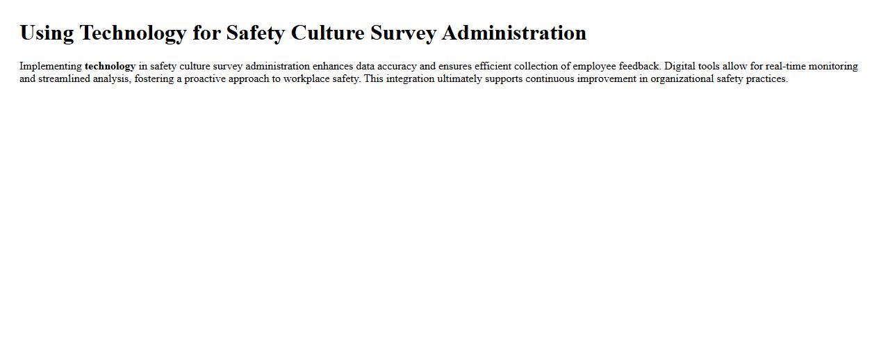 Using technology for safety culture survey administration image preview