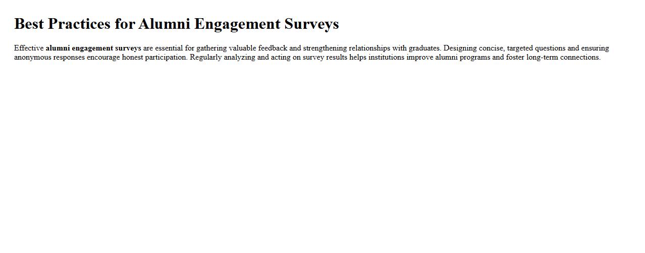 Best practices for alumni engagement surveys image preview
