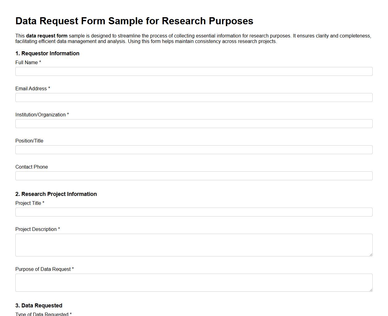 data request form sample for research purposes image preview