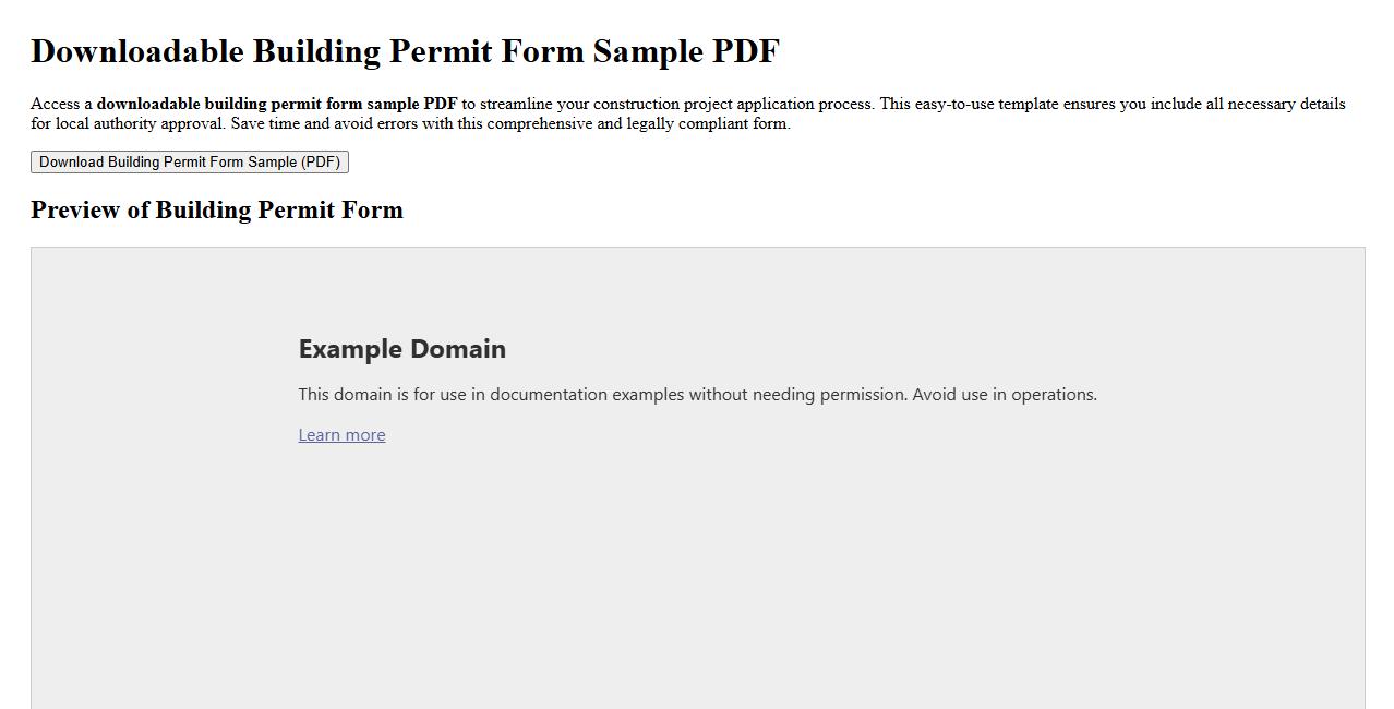 downloadable building permit form sample pdf image preview