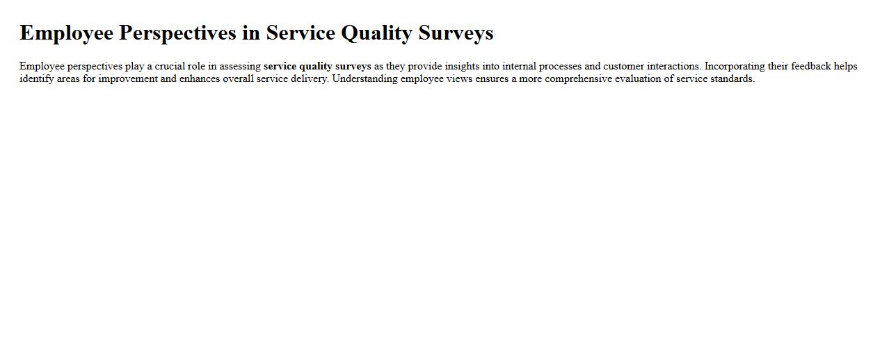 Employee perspectives in service quality surveys image preview