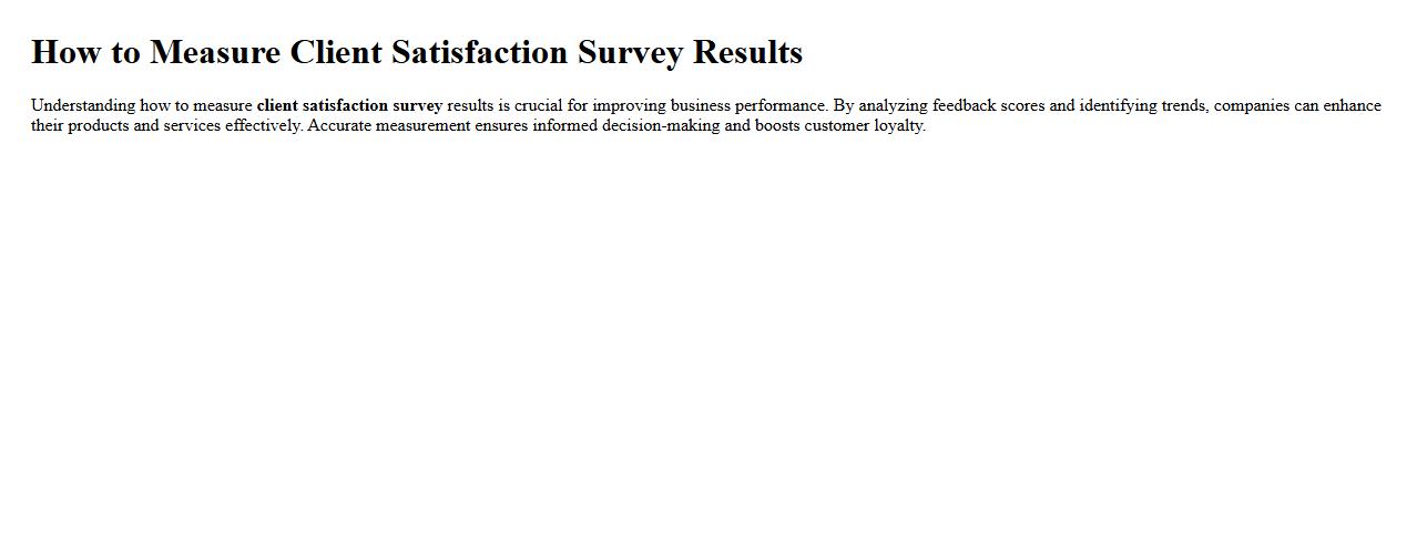 How to measure client satisfaction survey results image preview