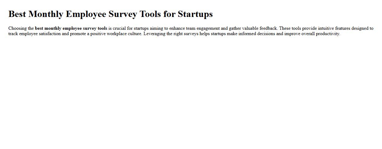 Best monthly employee survey tools for startups image preview