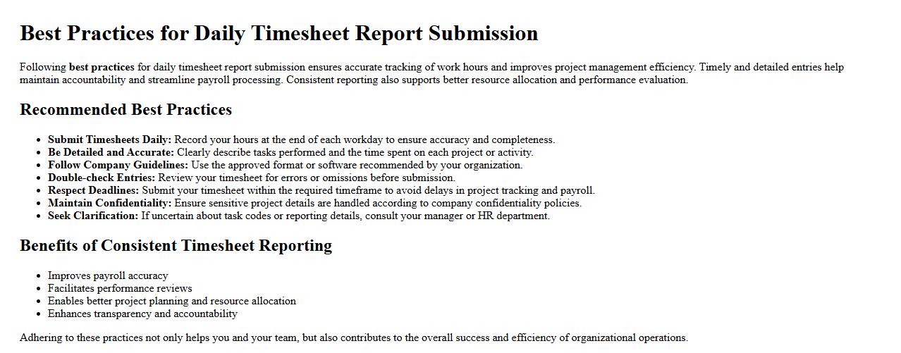 best practices for daily timesheet report submission image preview