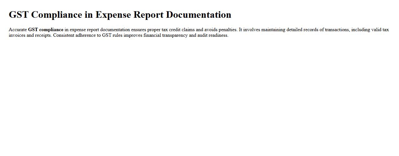 GST compliance in expense report documentation image preview