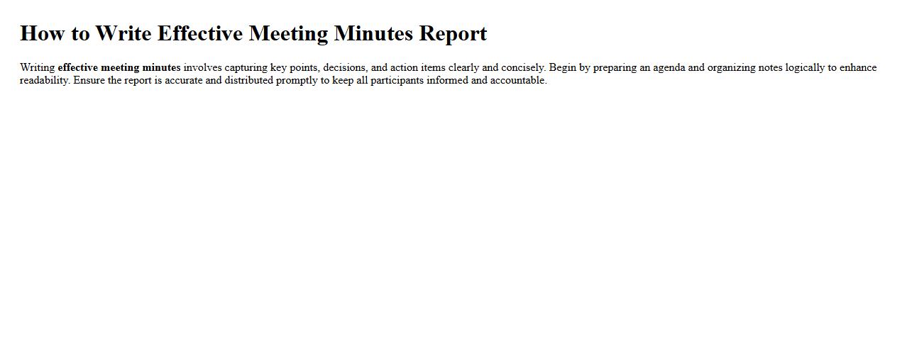 How to write effective meeting minutes report image preview