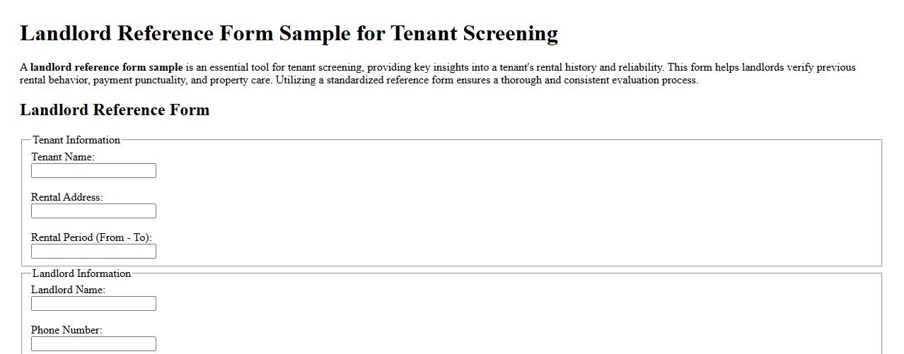 landlord reference form sample for tenant screening image preview