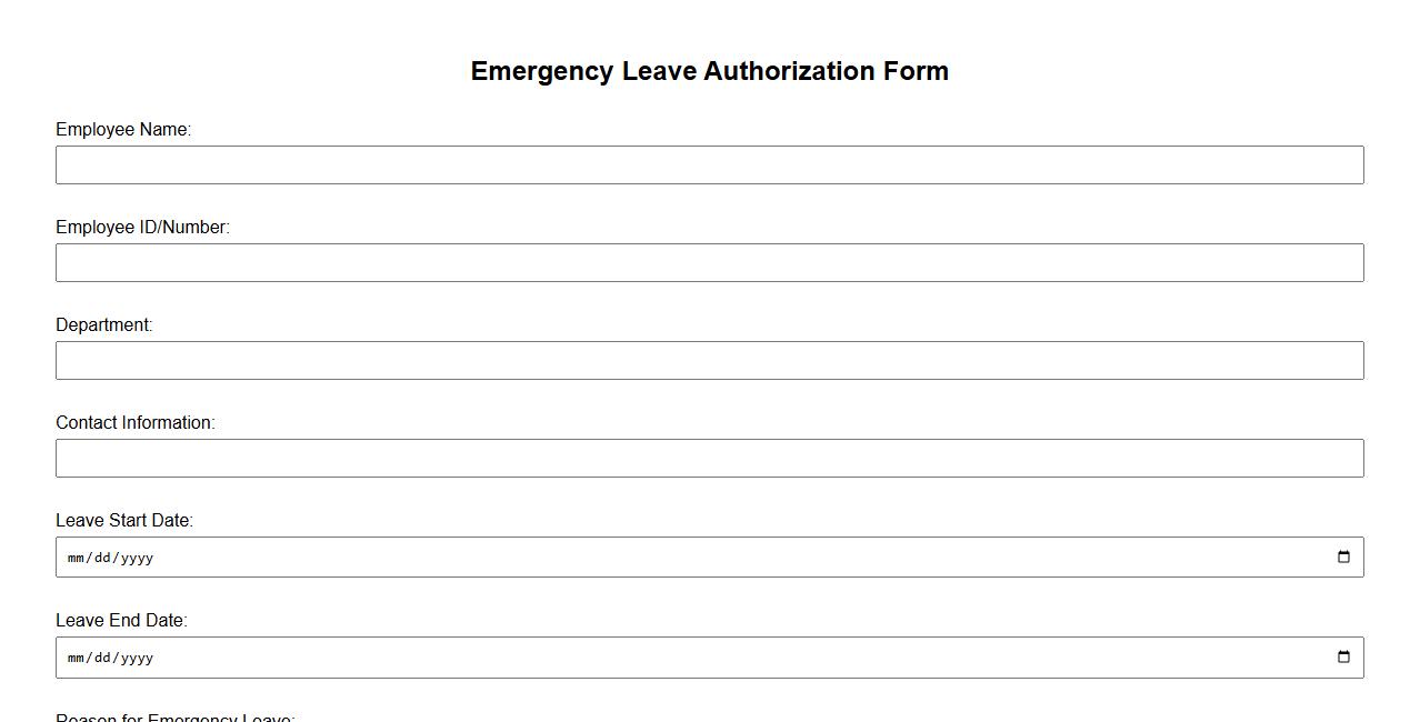 leave authorization form sample for emergency leave image preview